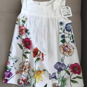 NWT baby/toddler girl ZARA white floral dress